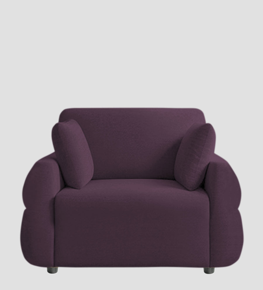 Jack Fabric 1 Seater Sofa In Greek Purple Colour - Febonic Living