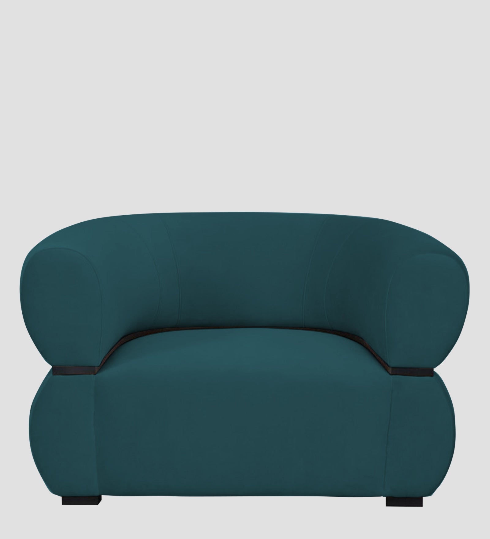 Kula Velvet 1 Seater Sofa In Arabian Green Colour