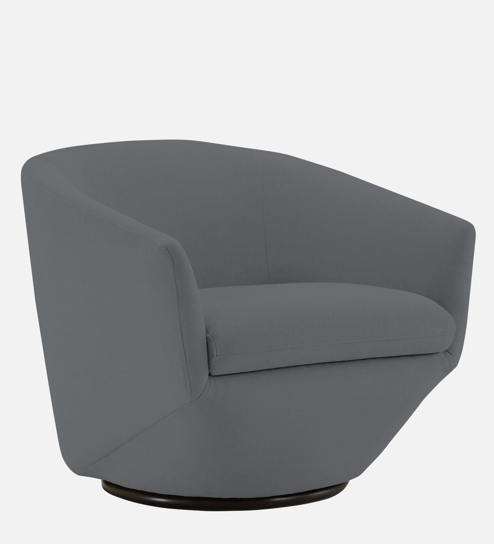 Haddie Velvet Swivel Chair in Pubble Grey Colour