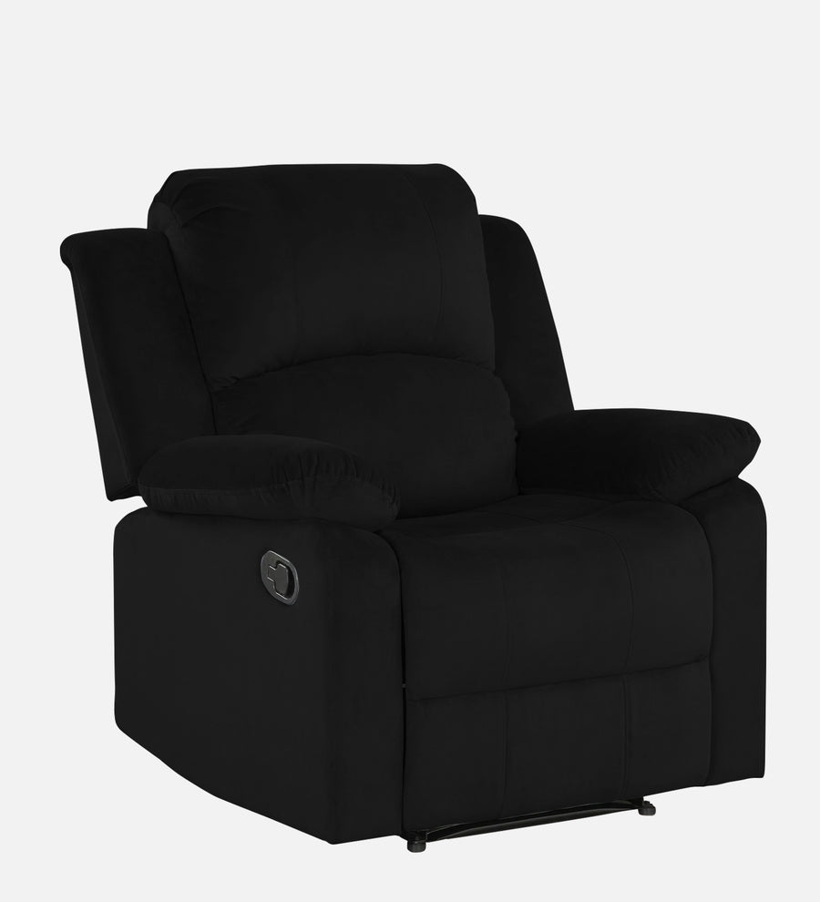 Henry Fabric 1 Seater Motorized Recliner In Zed Black Colour - Febonic Living