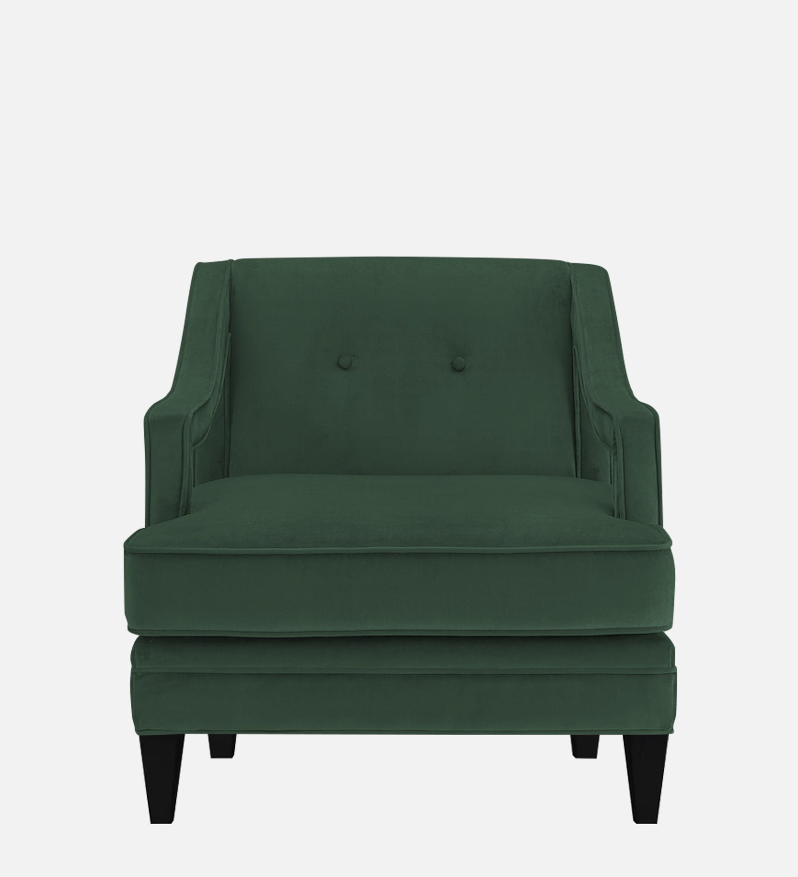 Daffy Velvet 1 Seater Sofa In Amazon Green Colour