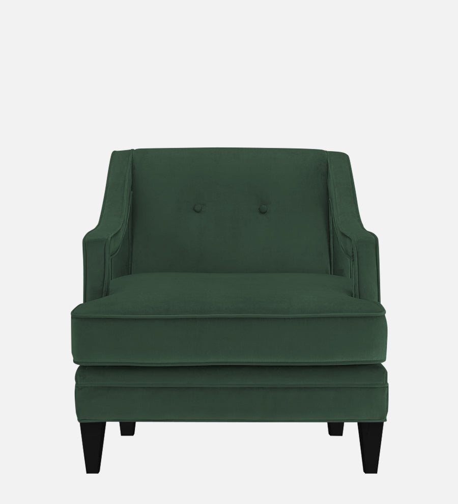 Daffy Velvet 1 Seater Sofa In Amazon Green Colour - Febonic Living