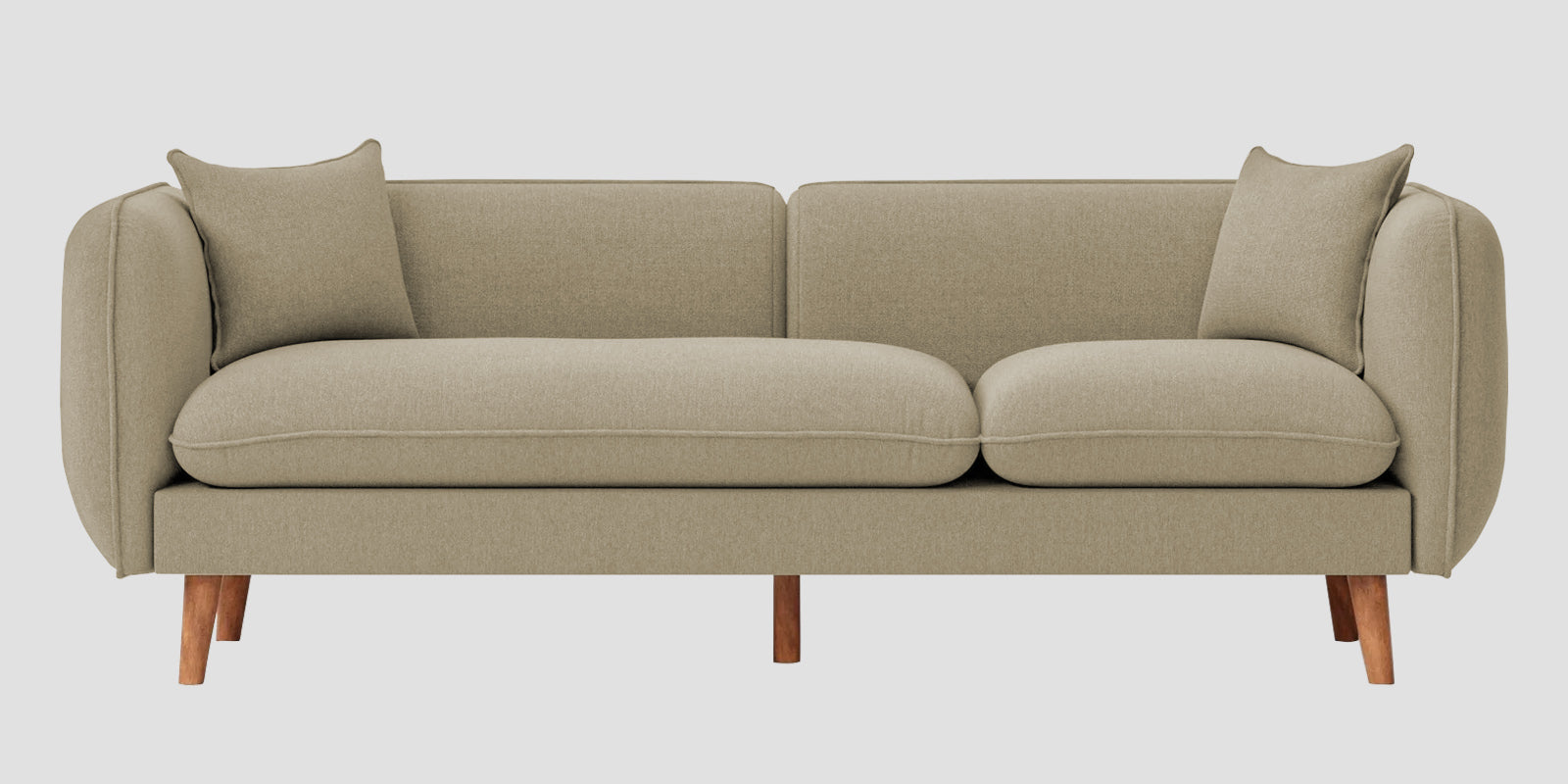 Reva Fabric 3 Seater Sofa In Honey Beige Colour - Febonic Living