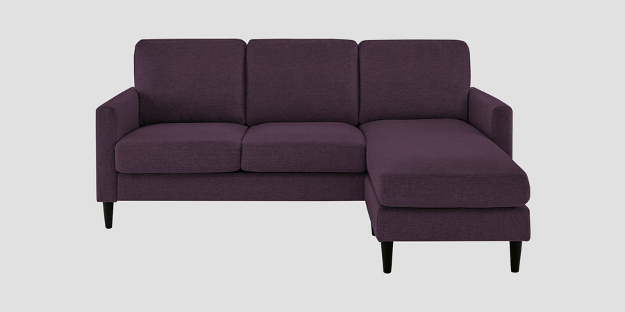 Romie Fabric Lhs Sectional Sofa 2 Lounger In Greek Purple Colour - Febonic Living