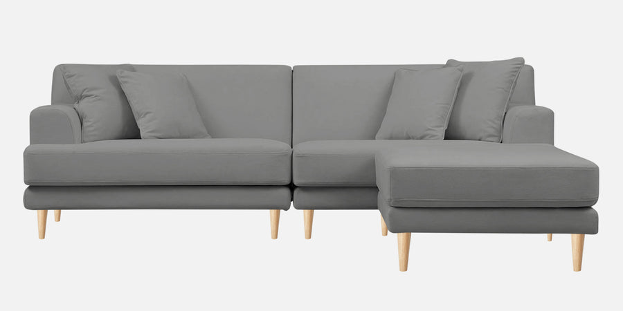 Woody Fabric Lhs Sectional Sofa 3 Lounger In Smoke Grey Colour - Febonic Living