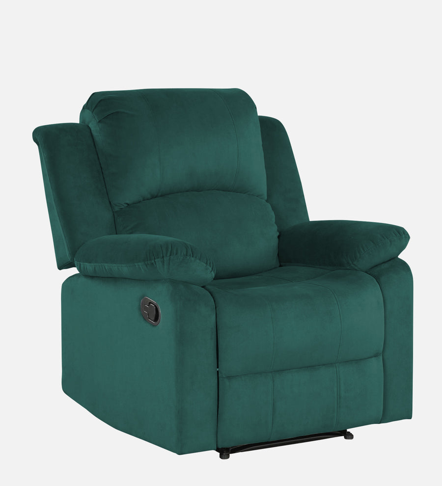 Lexi Fabric 1 Seater Motorized Recliner In Pine Green Colour - Febonic Living