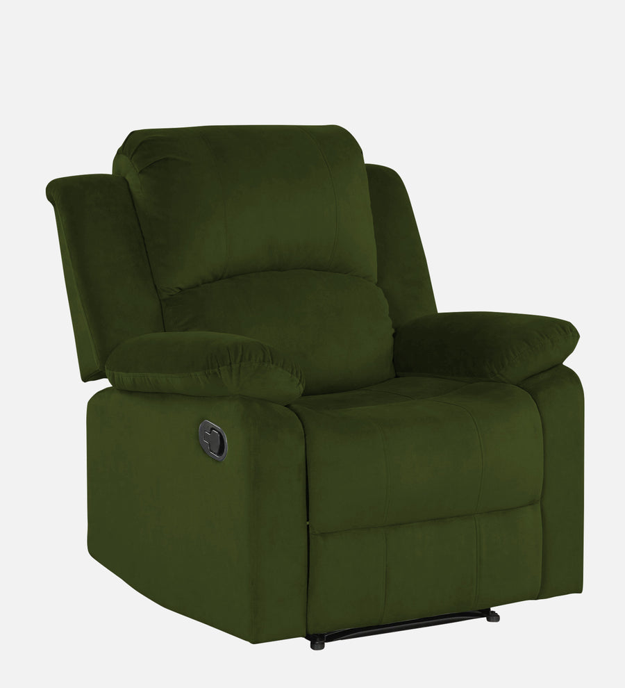 Henry Fabric 1 Seater Motorized Recliner In Olive Green Colour - Febonic Living