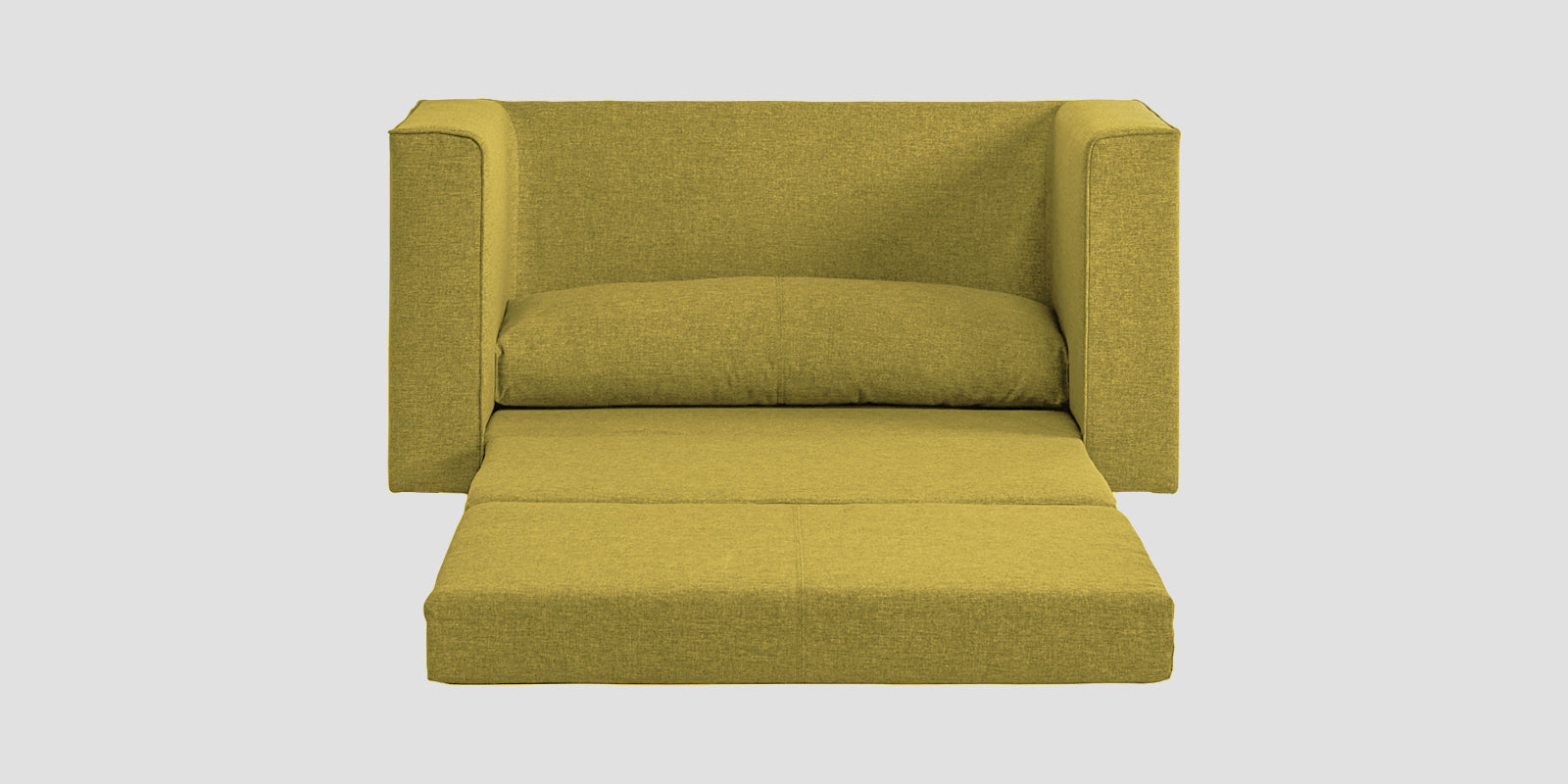 Kenia Fabric 2 Seater Foldable Sofa Cum Bed In Parrot Green Colour - Febonic Living