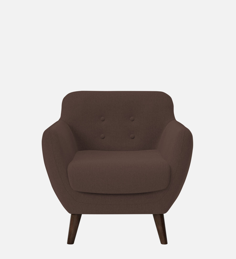 Goofy Fabric 1 Seater Sofa In Caramel Brown Colour - Febonic Living