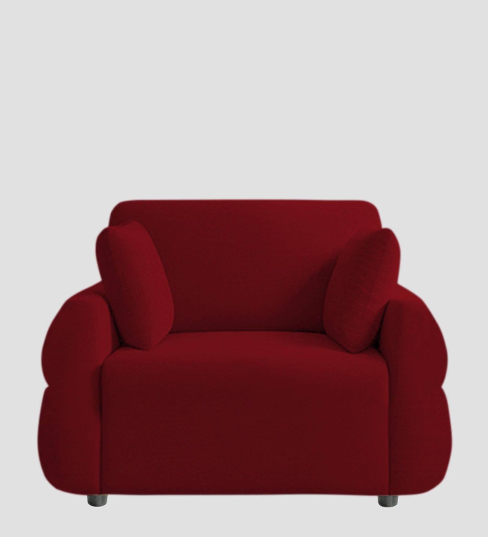 Jack Fabric 1 Seater Sofa In  Ruby Red Colour - Febonic Living