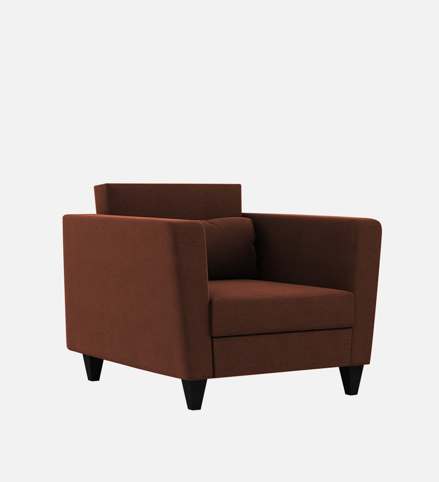 Tokyo Fabric 1 Seater Sofa In Coffee Brown Colour - Febonic Living
