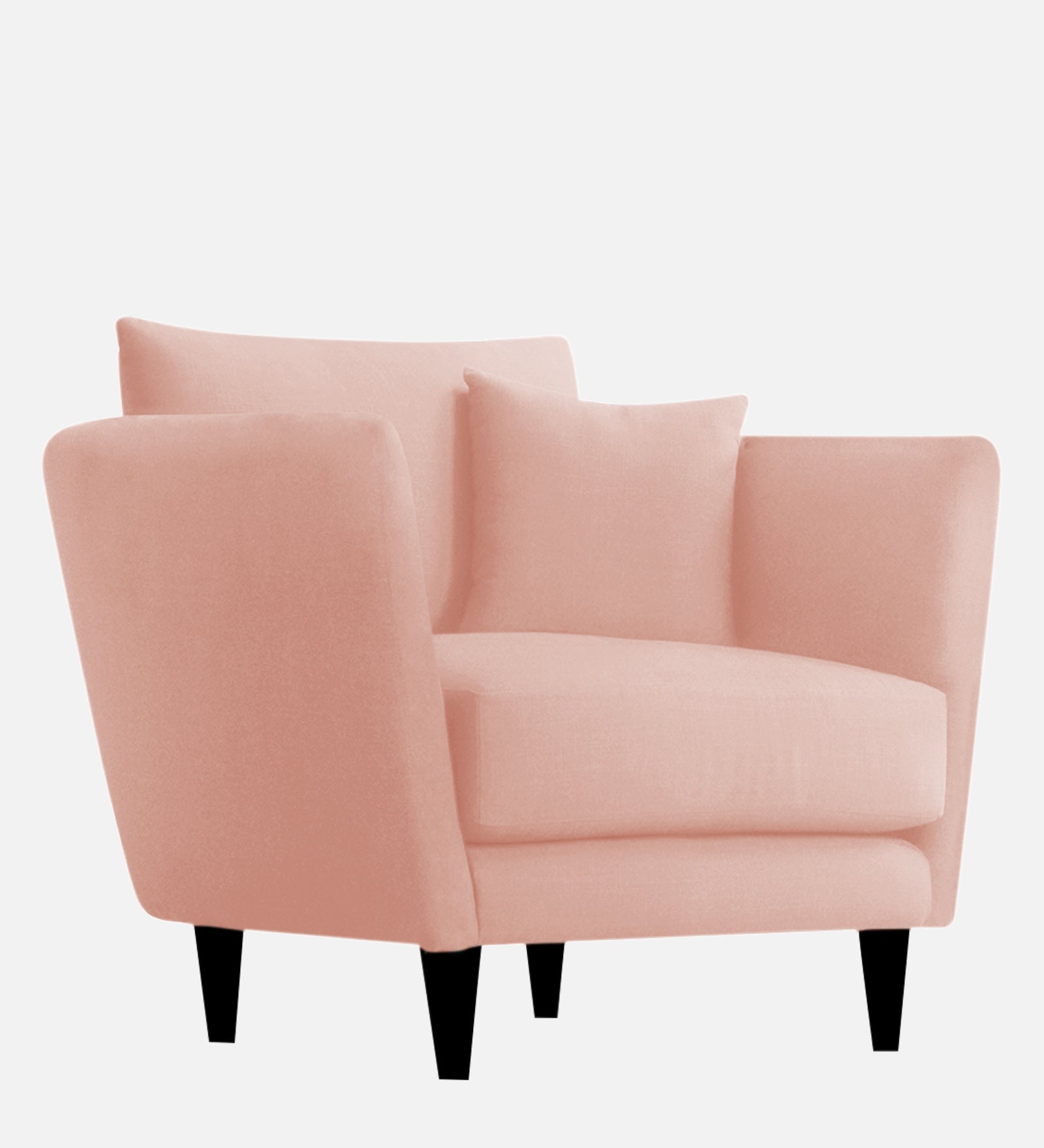 Norway Velvet 1 Seater Sofa In Blush Pink Colour