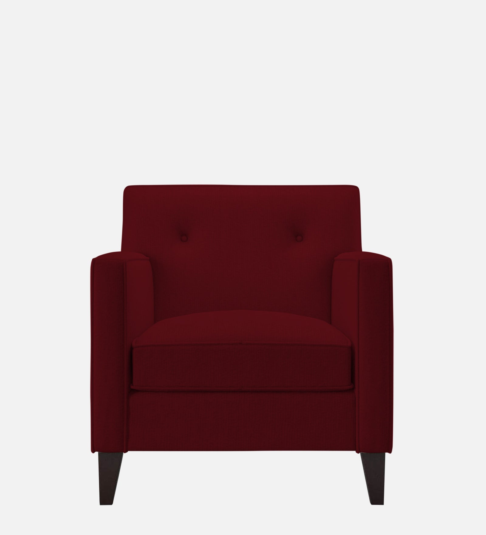 Miller Fabric 1 Seater Sofa in Ruby Red Colour