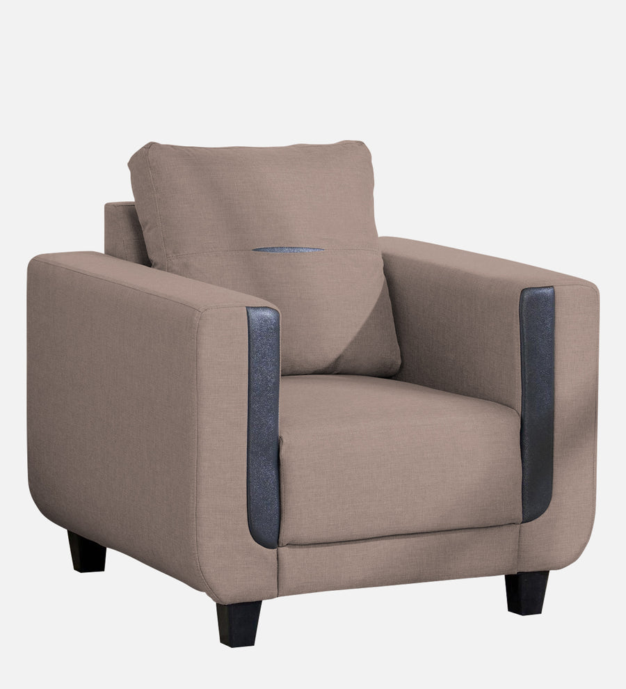 Perry Fabric 1 Seater Sofa In Kadhi Beige Colour - Febonic Living
