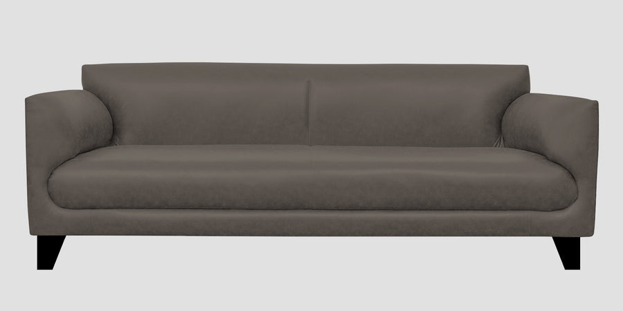 Convi Leatherette 3 Seater Sofa In Shark Grey Colour - Febonic Living