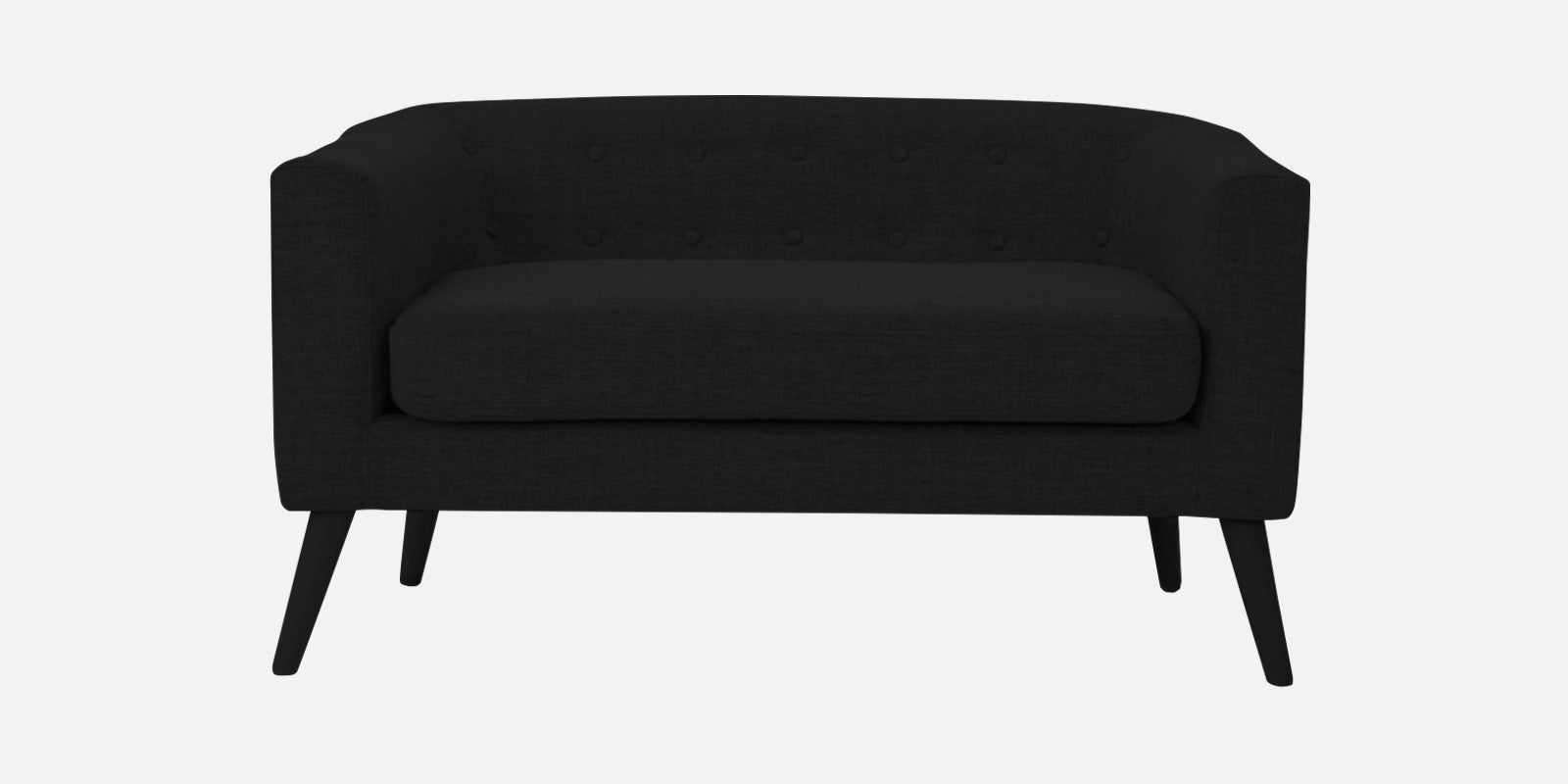 Casper Fabric 2 Seater Sofa in Zed Black Colour