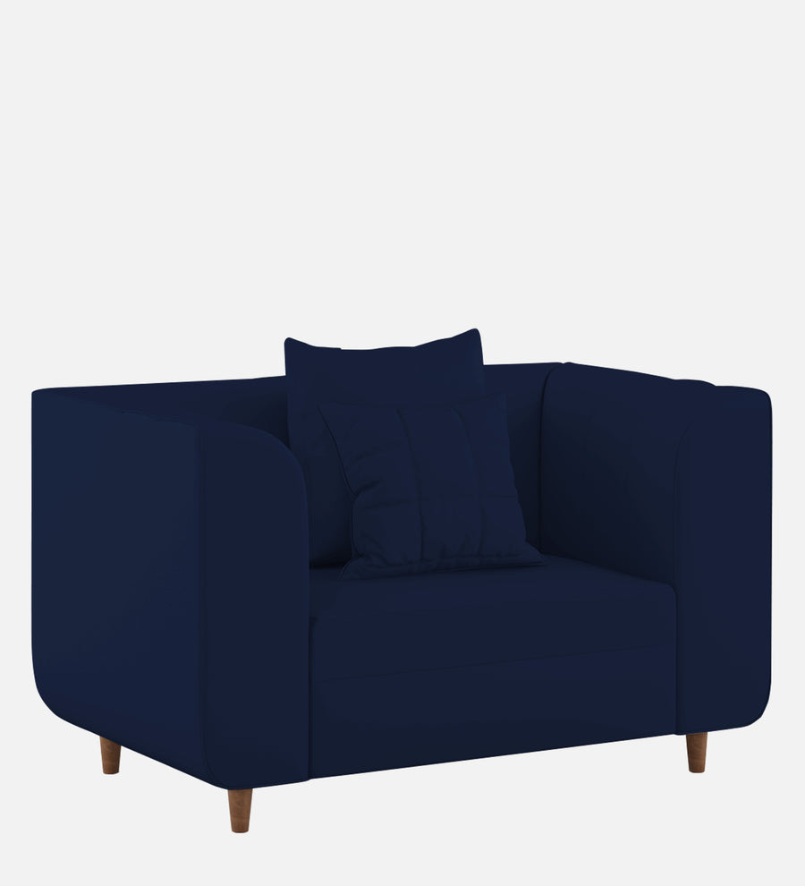 Sumo Velvet 1 Seater Sofa In Indigo Blue Colour - Febonic Living