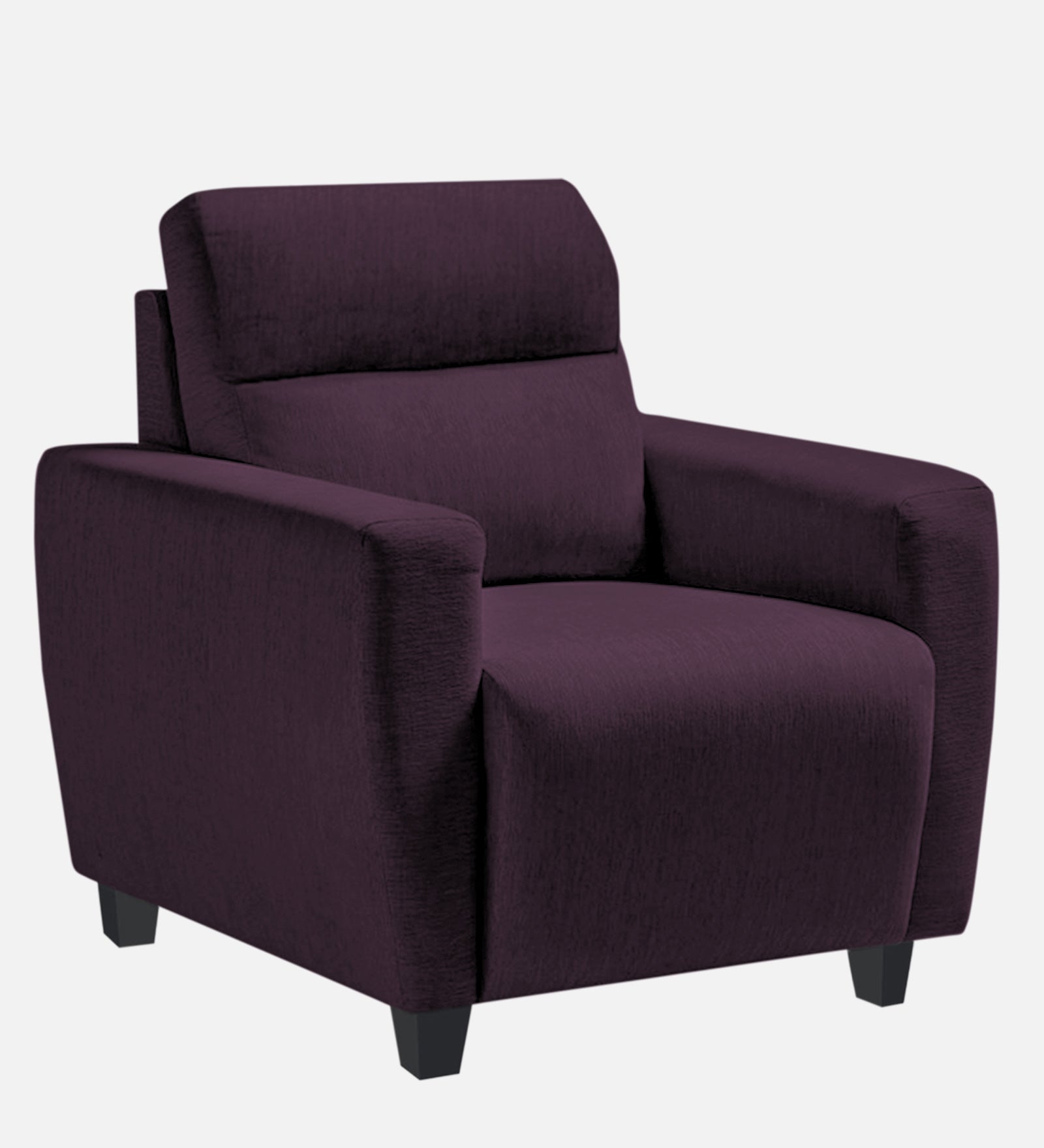 Bakadi Fabric 1 Seater Sofa in Greek Purple Colour