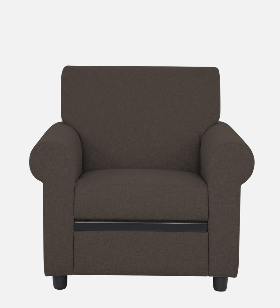 Ribby Fabric 1 Seater Sofa In Caspa Brown Colour - Febonic Living