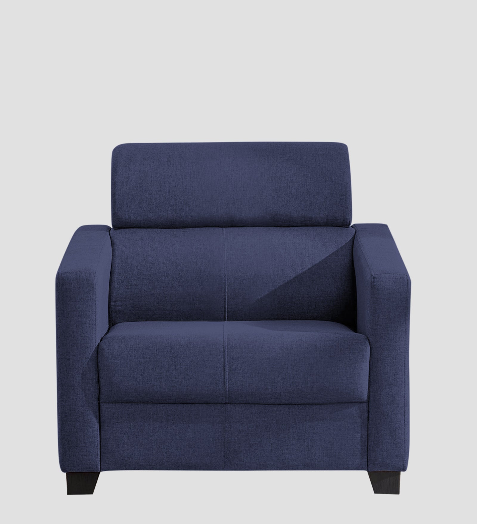 Devo Fabric 1 Seater Sofa in Slate Blue Colour