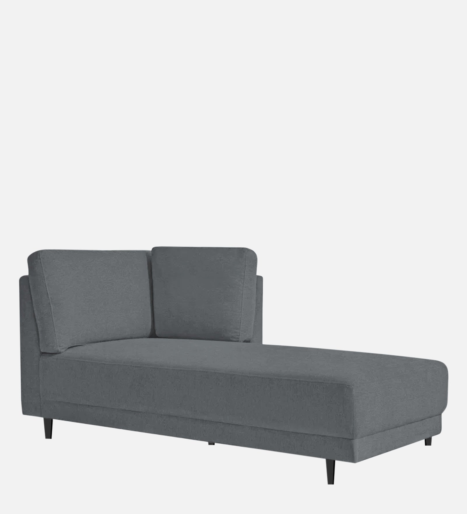 Jonze Velvet RHS Chaise Lounger in Pubble Grey Colour