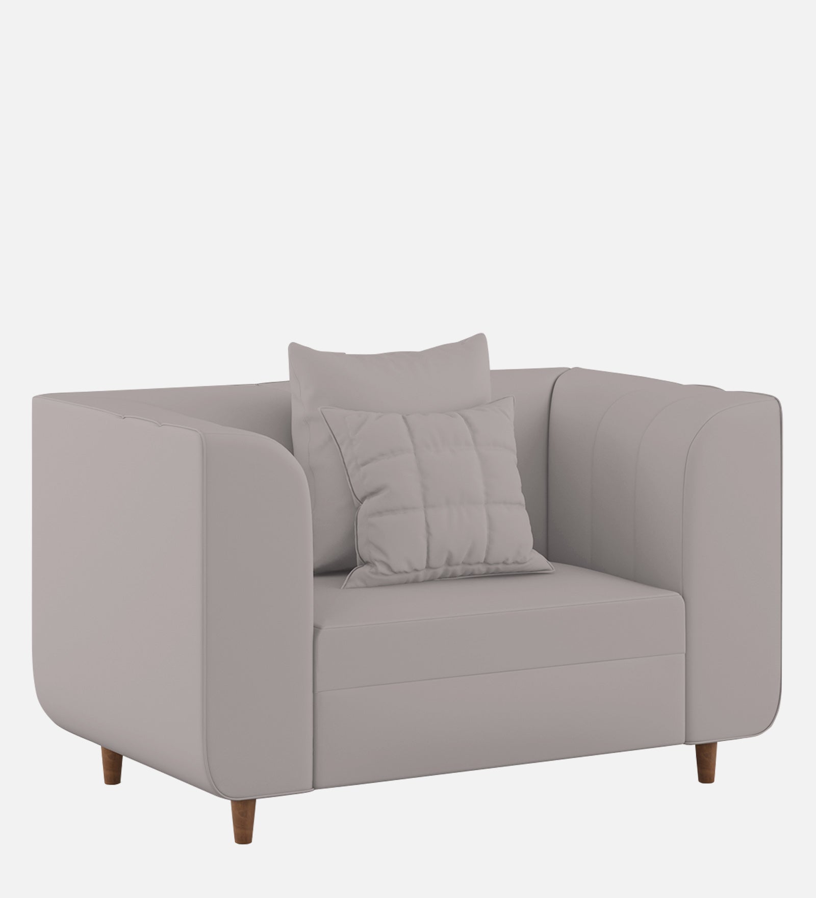 Sumo Velvet 1 Seater Sofa in Pearl Grey Colour