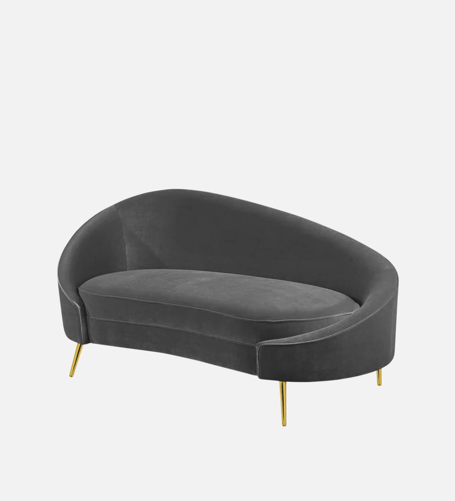 Cely Velvet Rhs Chaise Lounger In Davy Grey Colour - Febonic Living