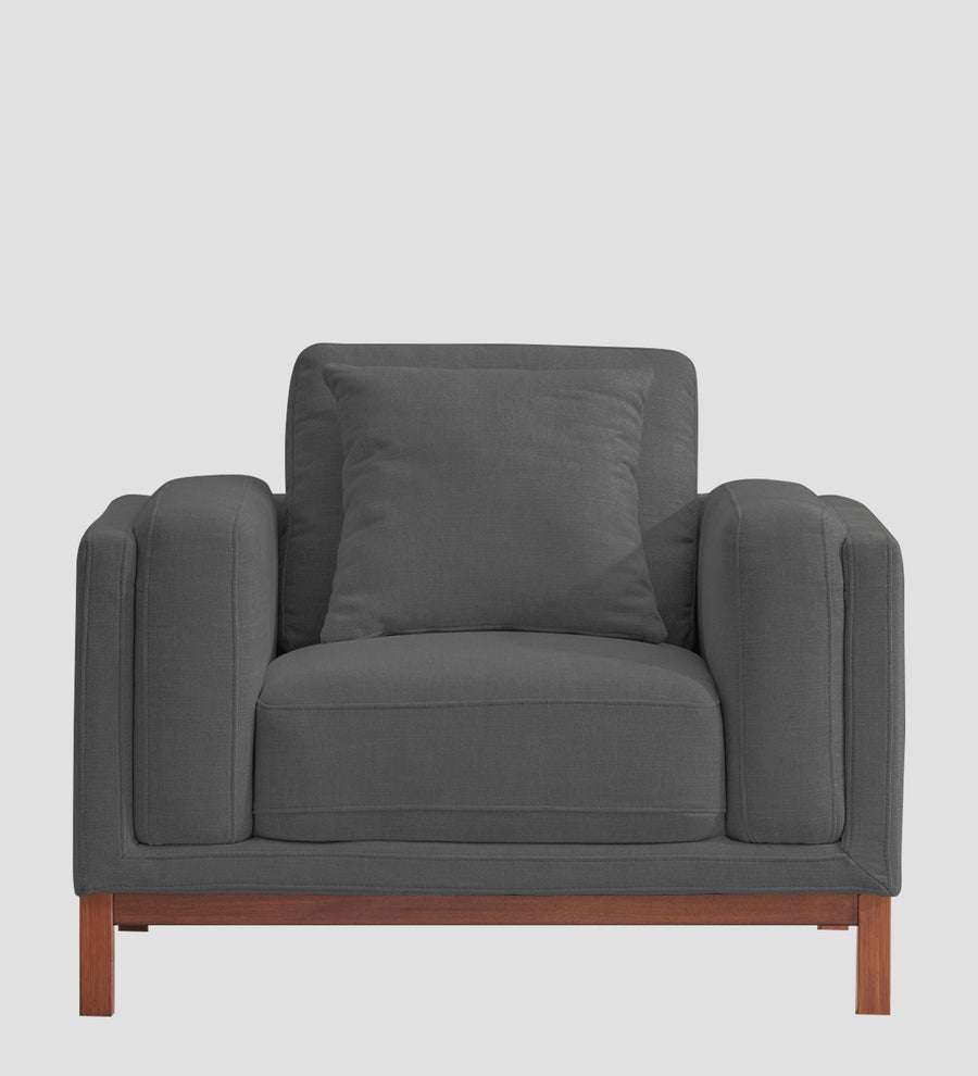Borry Fabric 1 Seater Sofa In Stone Grey Colour - Febonic Living