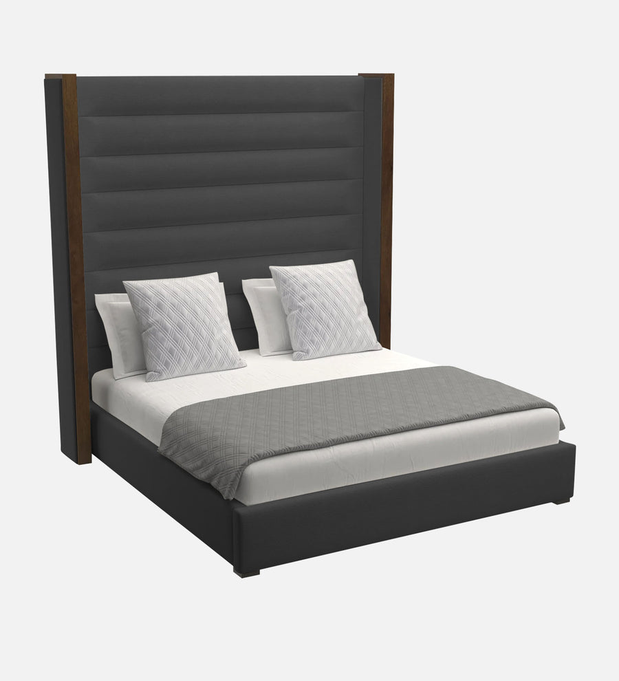 Sunny Fabric Upholstered King Size Bed In Charcoal Grey Colour - Febonic Living