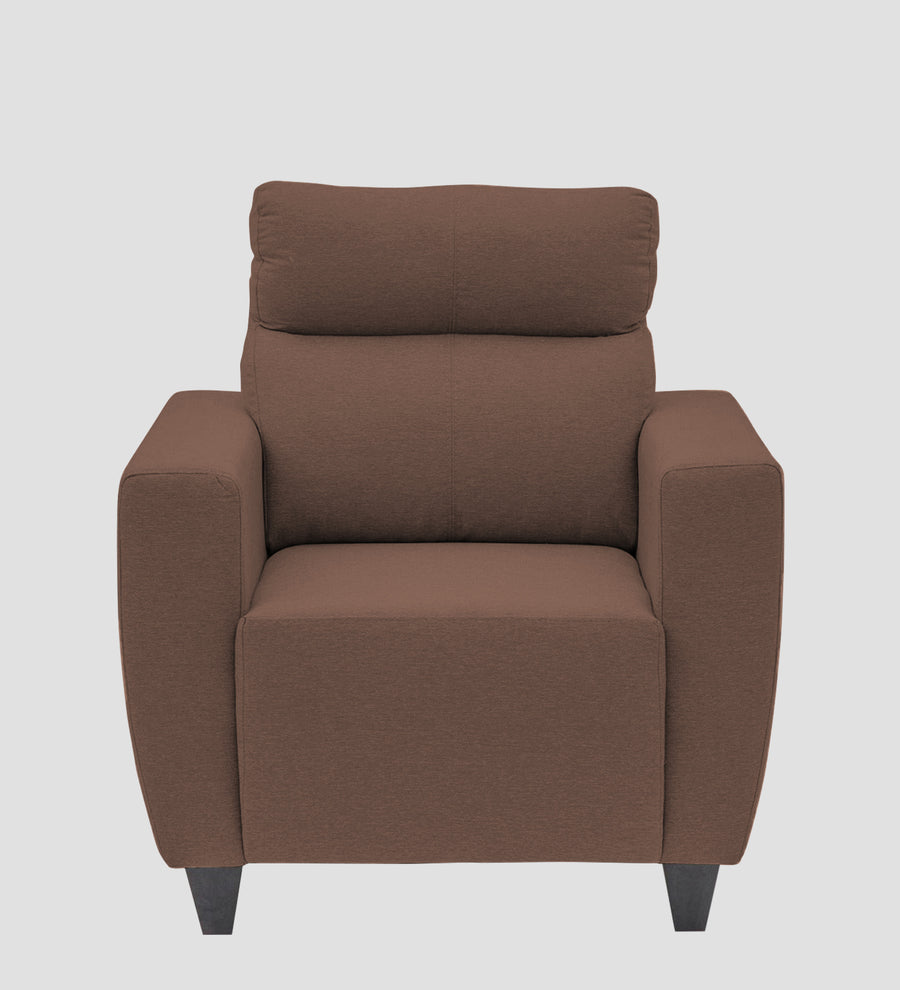 Honor Fabric 1 Seater Sofa In Latte Brown Colour - Febonic Living