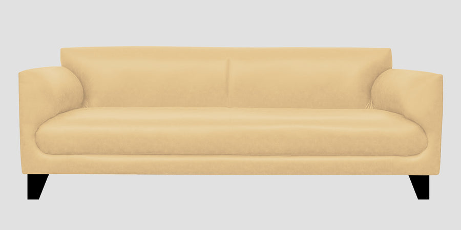 Convi Leatherette 3 Seater Sofa In Peach Beige Colour - Febonic Living
