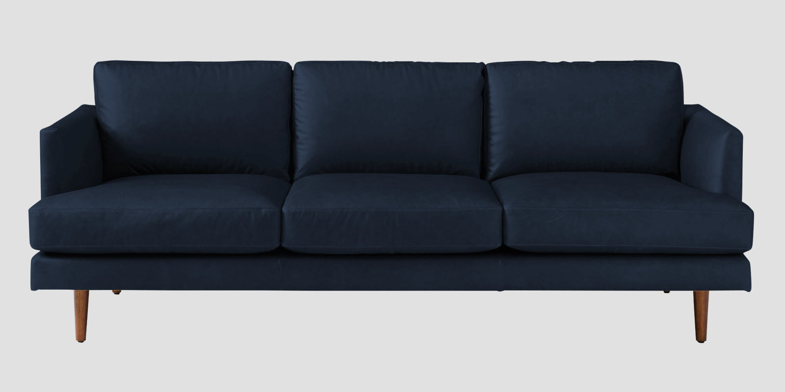 Sterio Leatherette 3 Seater Sofa In Berry Blue Colour - Febonic Living