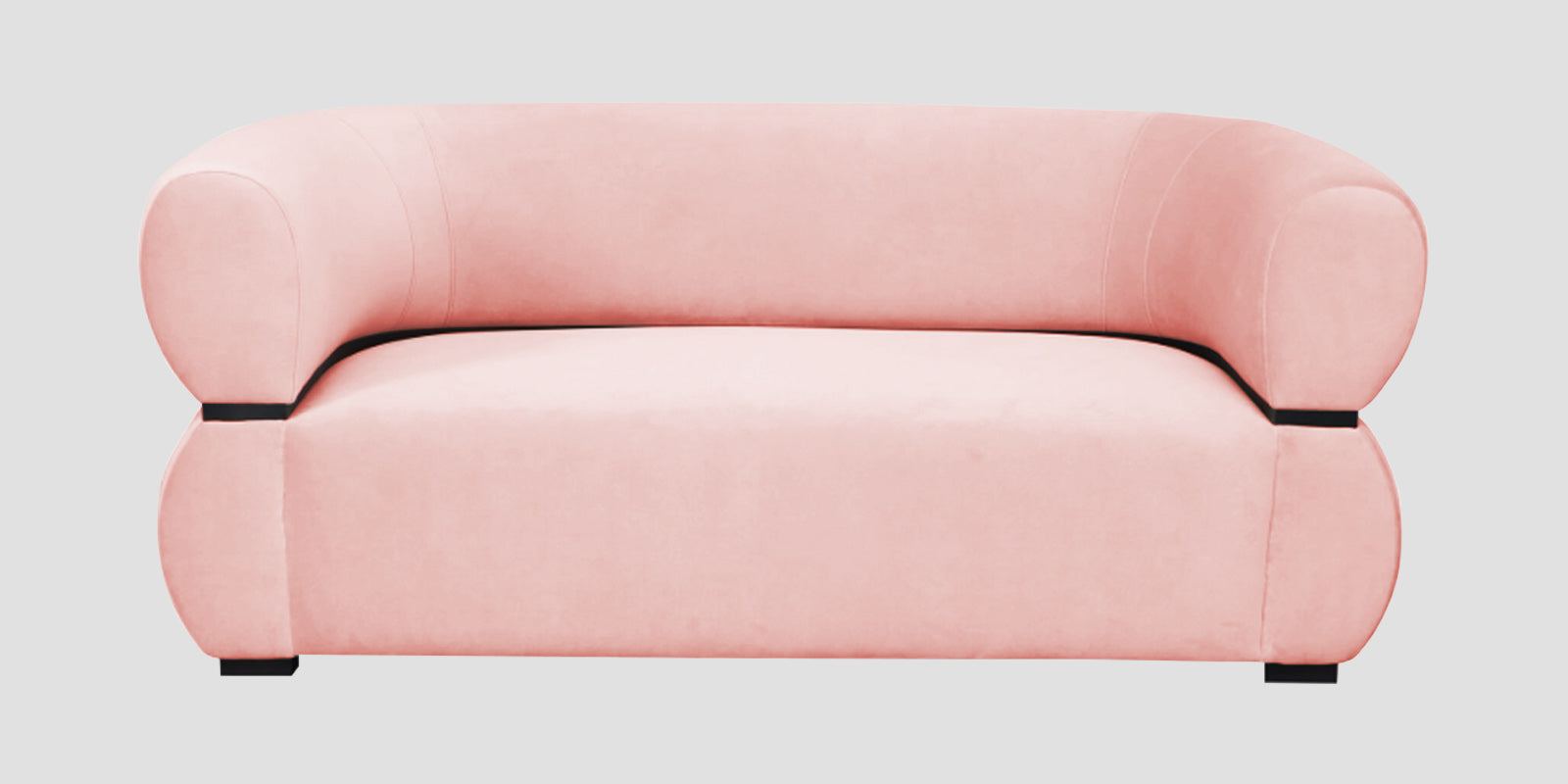 Kula Velvet 2 Seater Sofa In Millennial Pink Colour