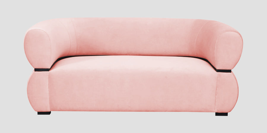 Kula Velvet 2 Seater Sofa In Millennial Pink Colour - Febonic Living