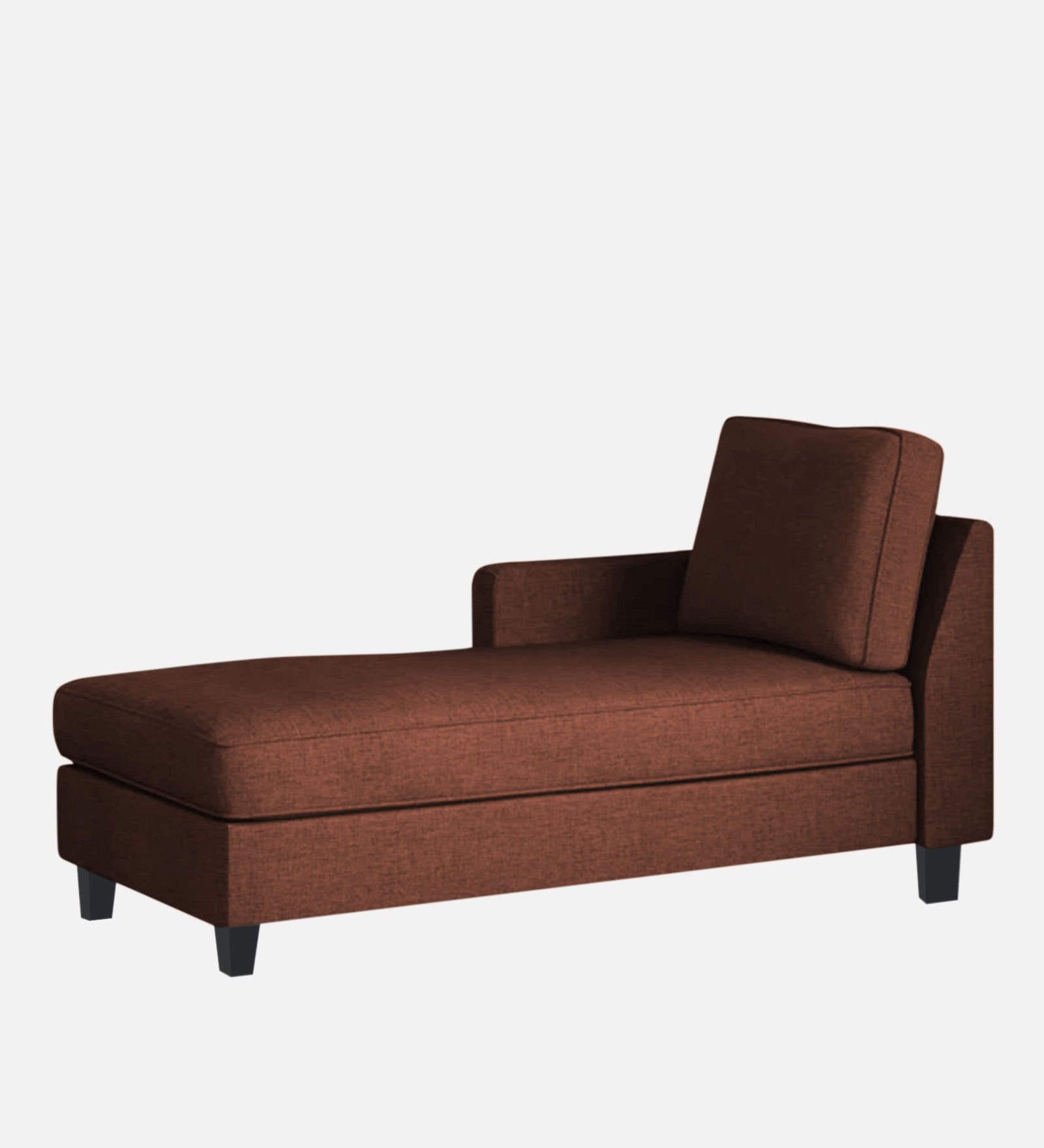 Harry Fabric LHS Chaise Lounger in Coffee Brown Colour