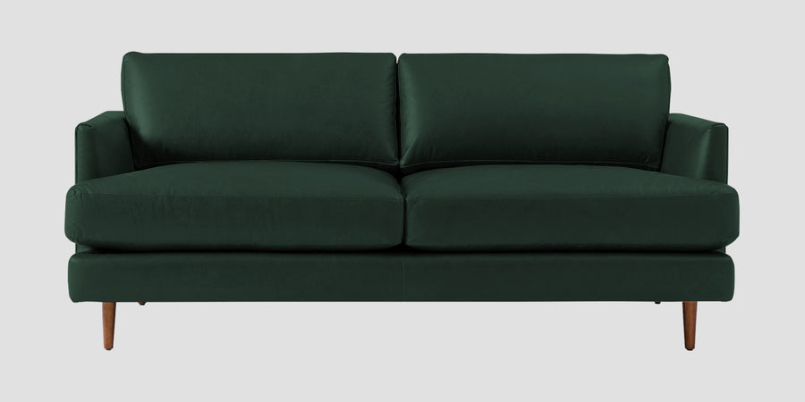 Sterio Leatherette 2 Seater Sofa In Basil Green Colour - Febonic Living