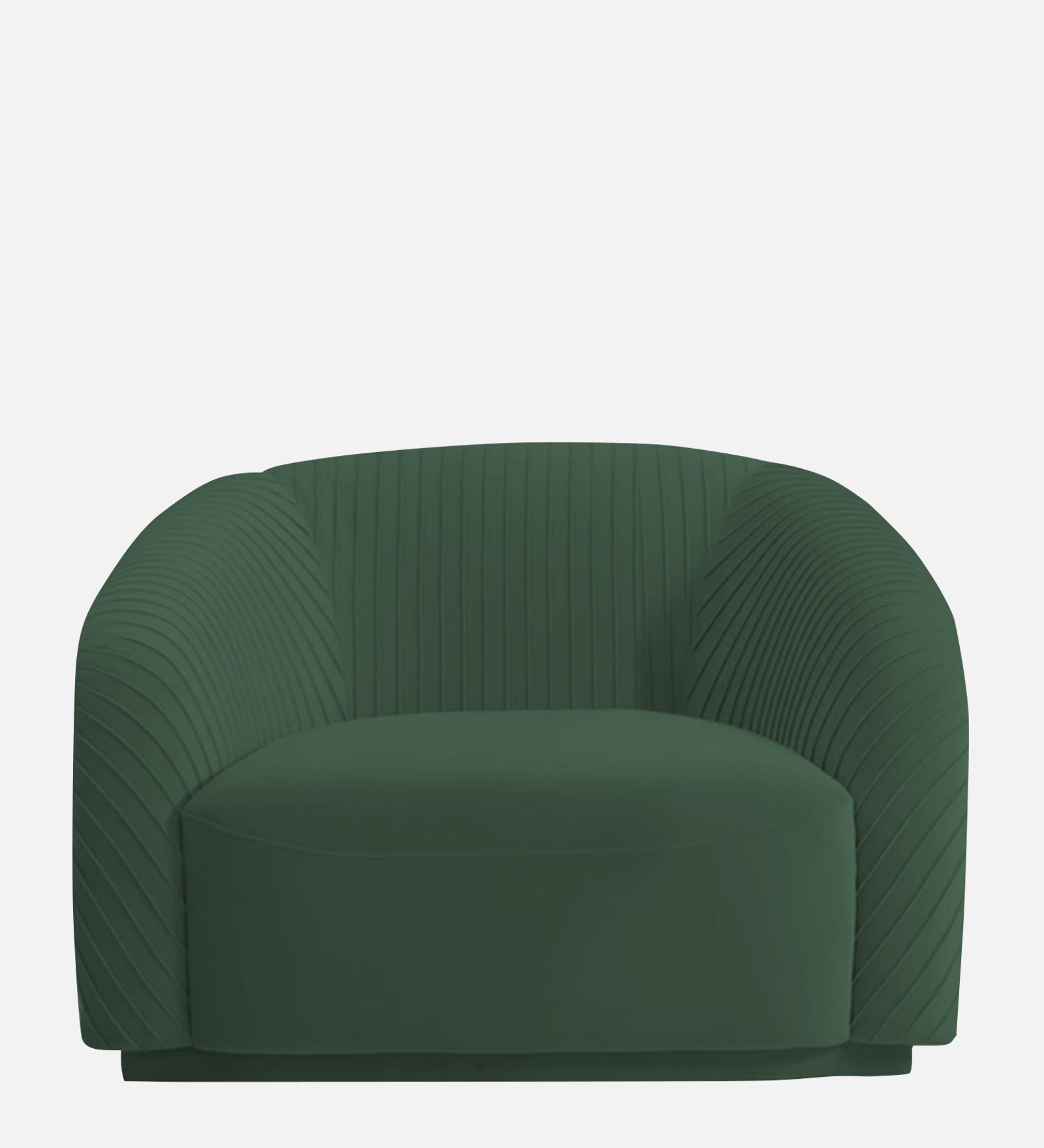 Yara Velvet Fabric 1 Seater Sofa in Amazon Green Colour