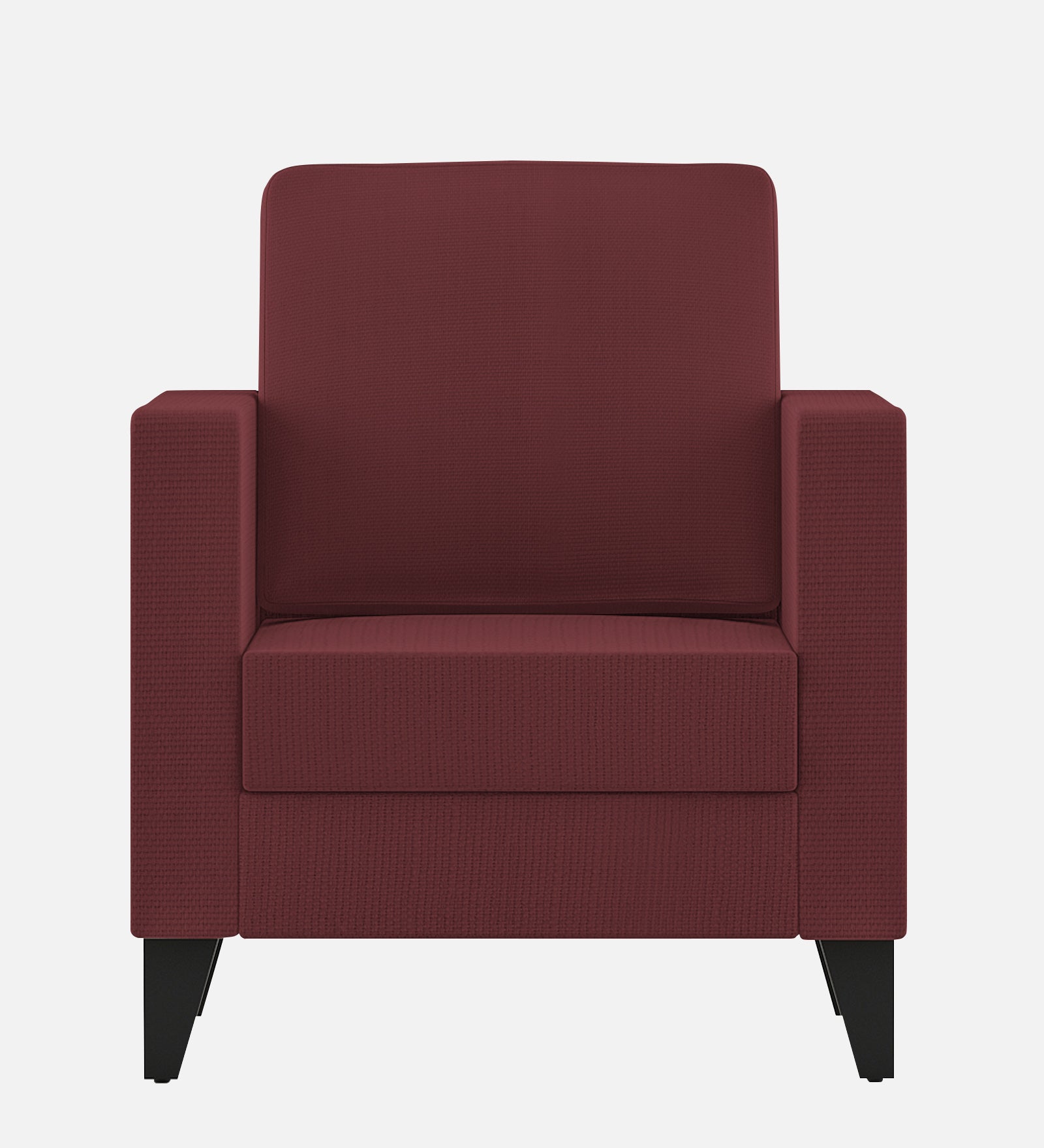 Nori Fabric 1 Seater Sofa In Blaze Red Colour