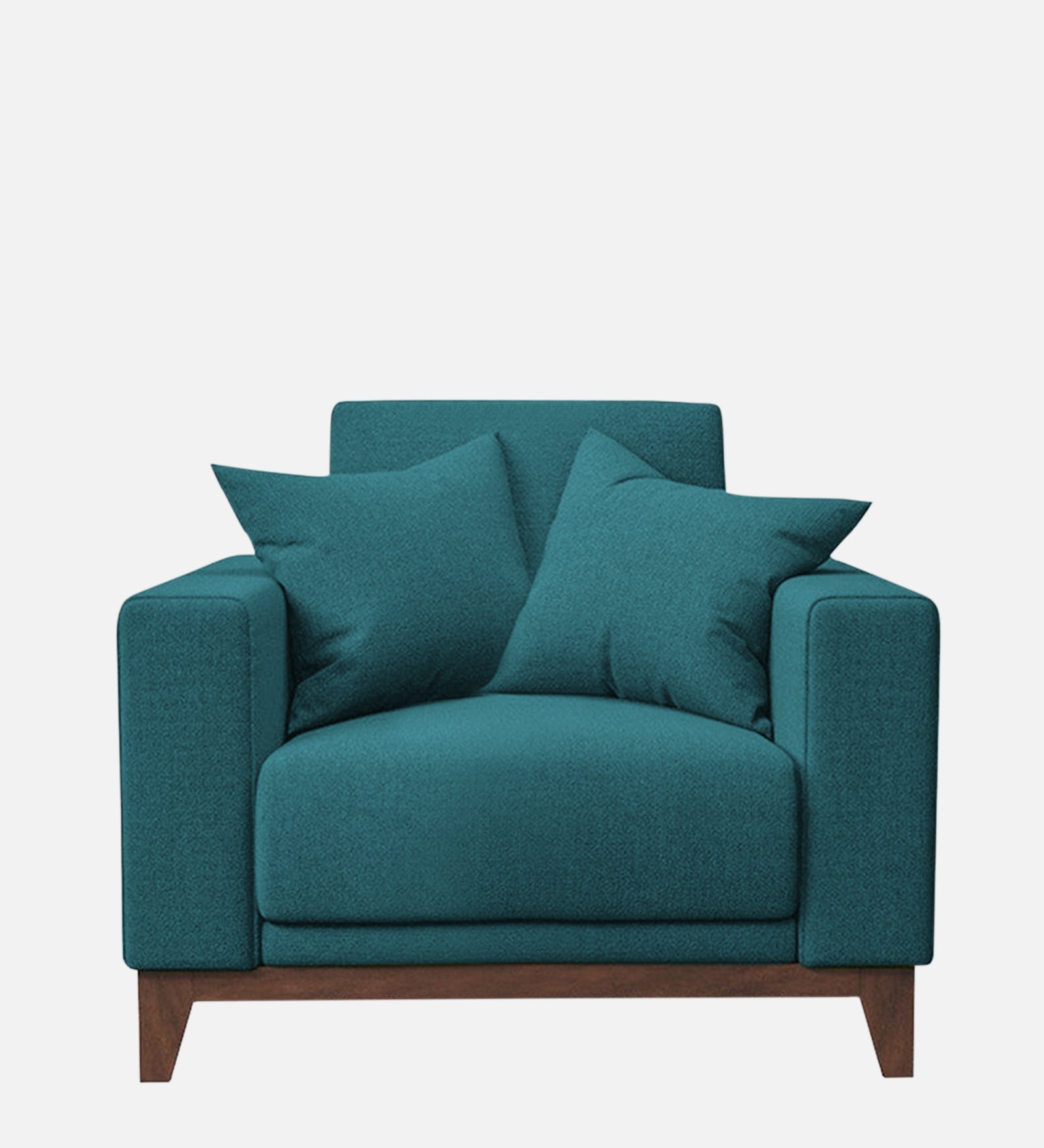 Luca Fabric 1 Seater Sofa in Aqua Blue Colour