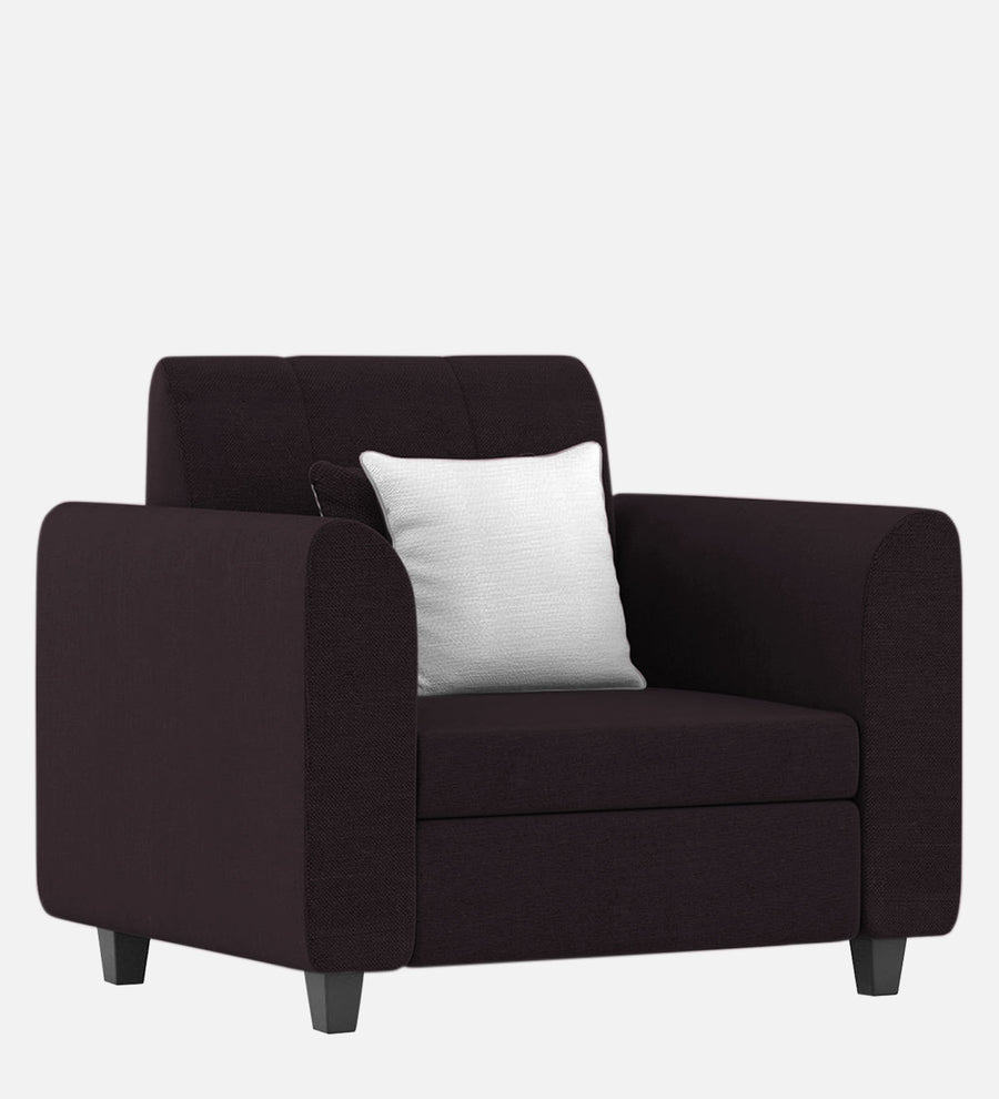 Denmark Fabric 1 Seater Sofa In Cara Brown Colour - Febonic Living
