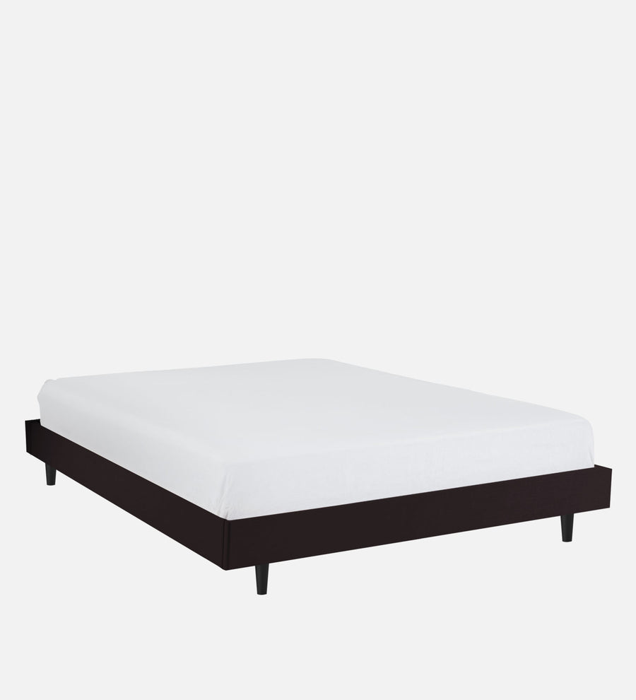 Basi Fabric Upholstered Queen Size Bed In Cara Brown Colour - Febonic Living