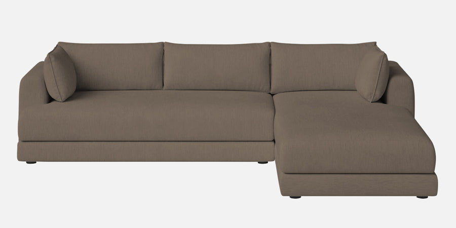Ziggy Fabric Lhs Sectional Sofa 3 Lounger In Hazel Beige Colour - Febonic Living