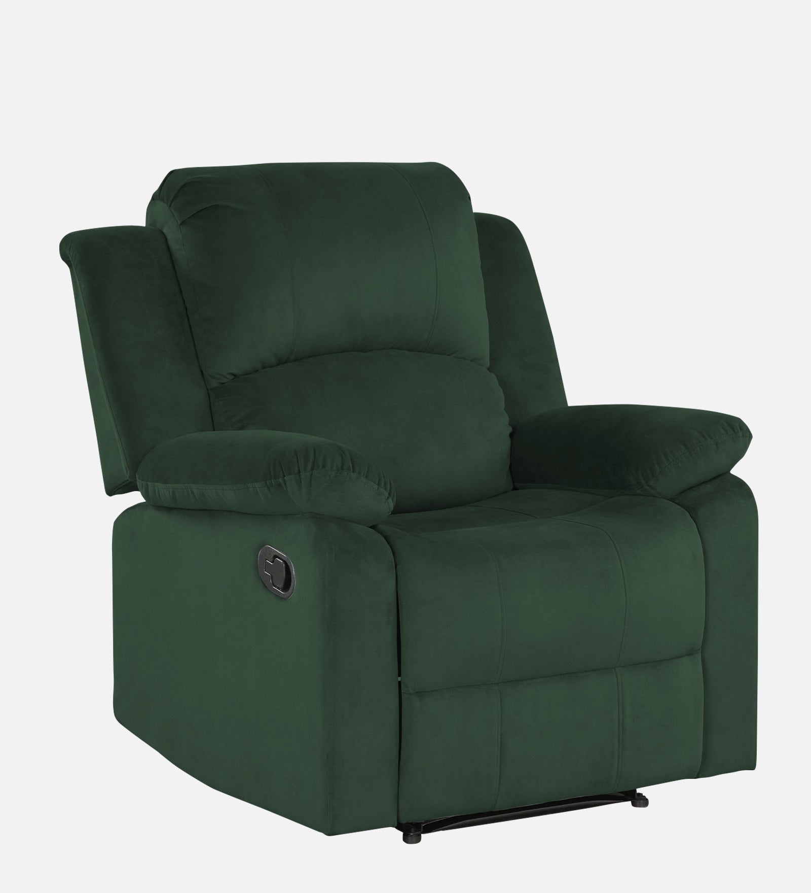 Henry Velvet Manual 1 Seater Recliner In Amazon Green Colour