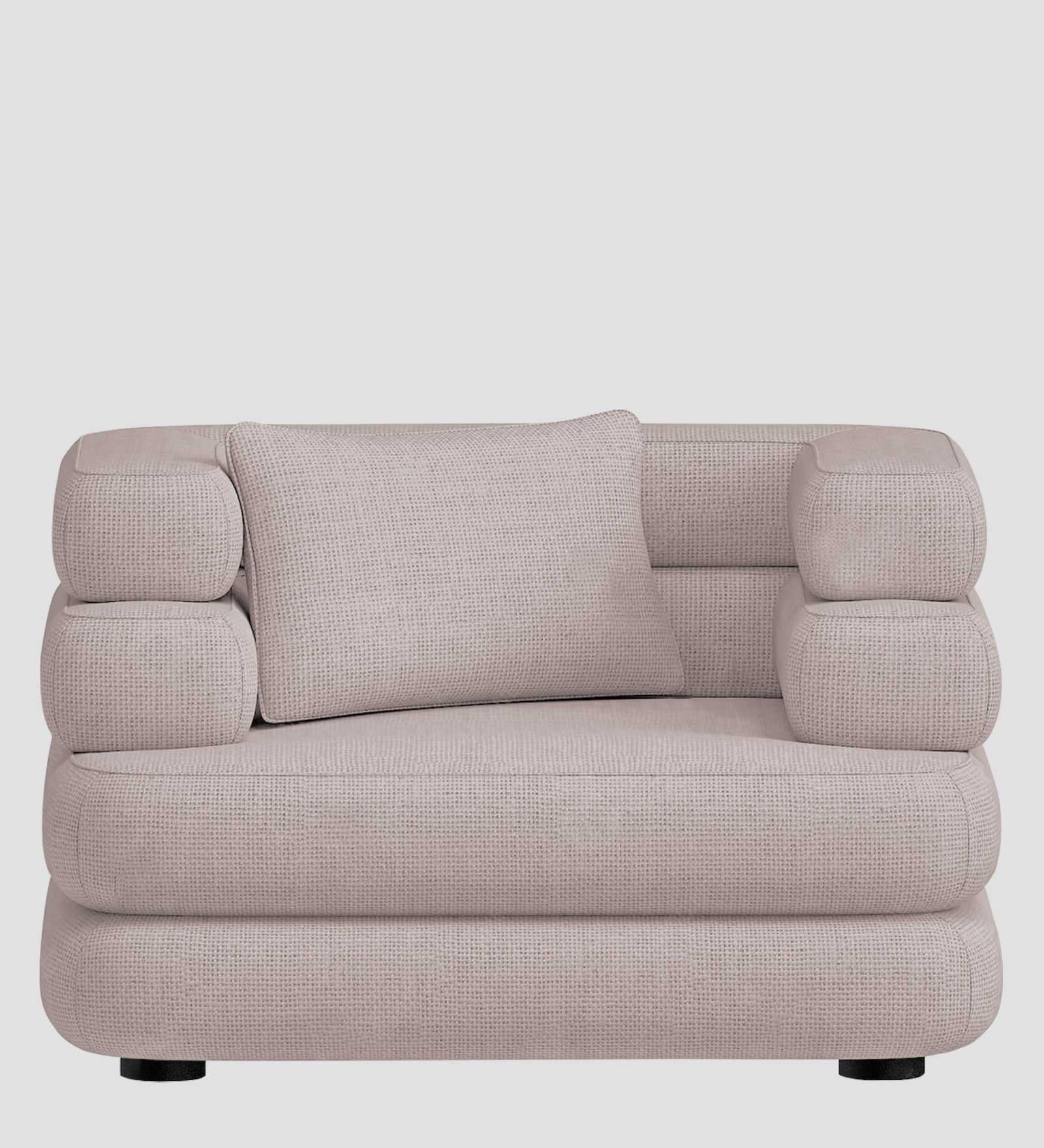 Wener Fabric 1 Seater Sofa in Almond Beige Colour