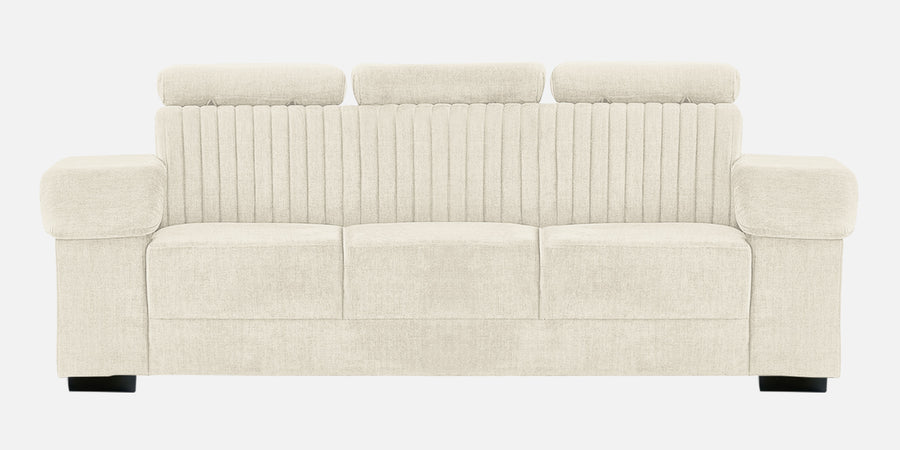 Draco Fabric 3 Seater Sofa In Ivory Cream Colour - Febonic Living