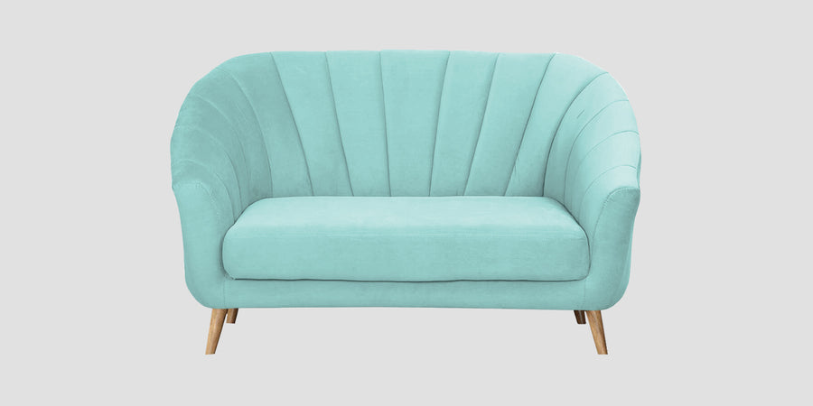 Kaylee Velvet 2 Seater Sofa In Barmunda Aqua Colour - Febonic Living