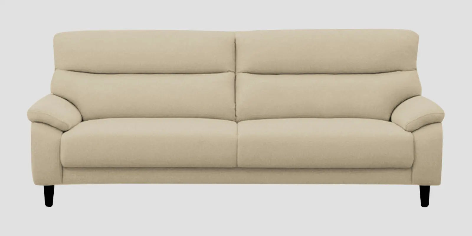 Zibby Fabric 3 Seater Sofa In Cotton Beige Colour Febonic Living