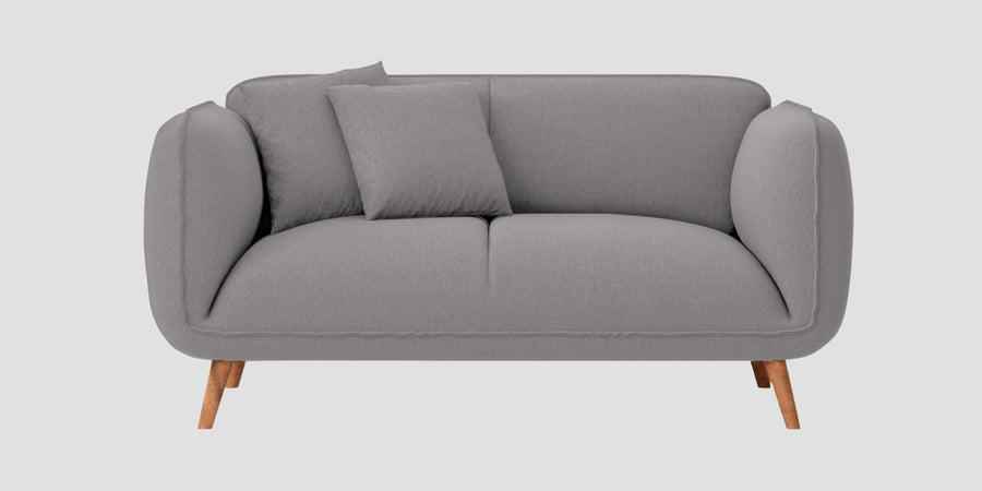Zia Fabric 2 Seater Sofa In Silver Grey Colour - Febonic Living