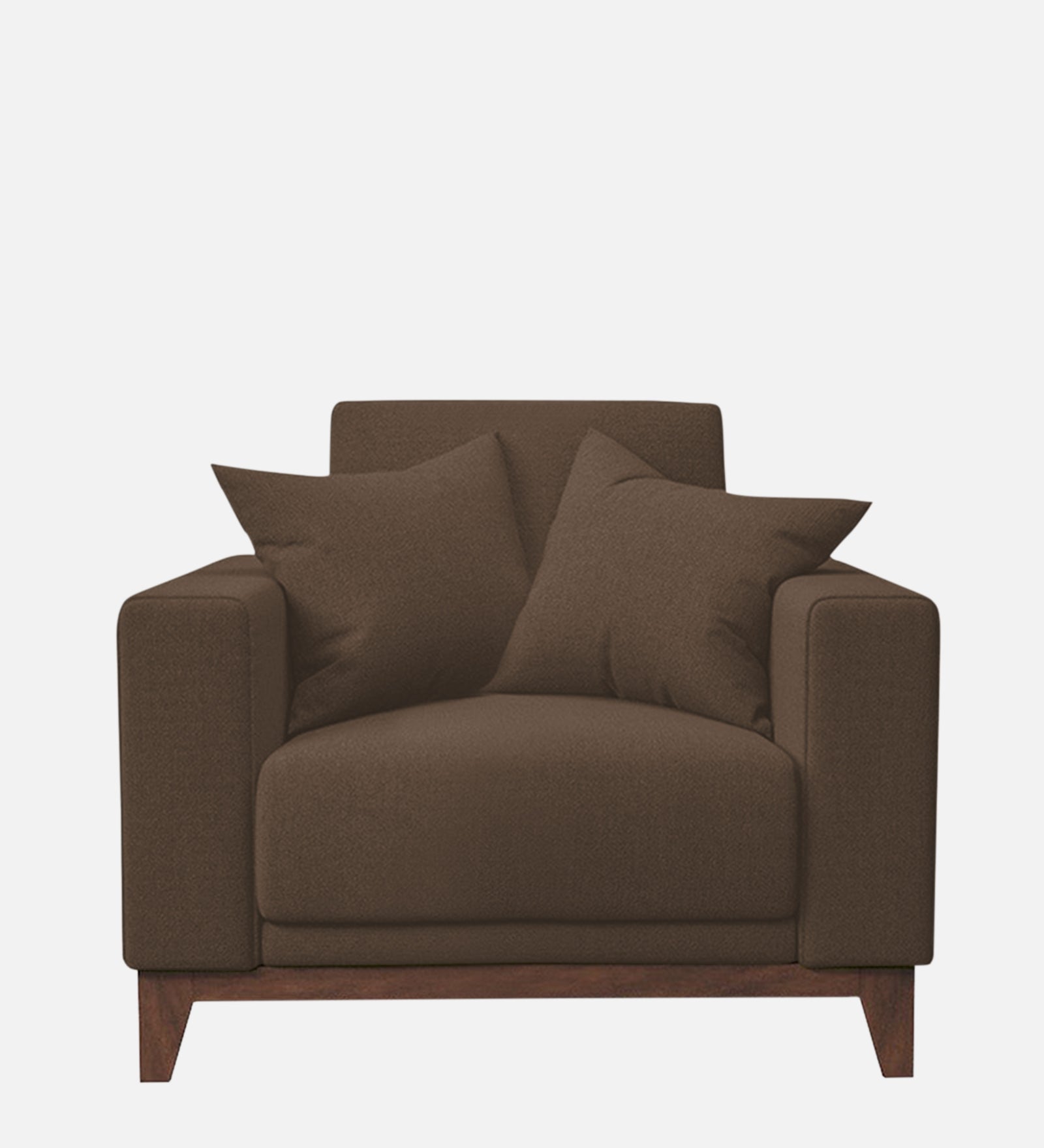 Luca Fabric 1 Seater Sofa in Rosy Brown Colour