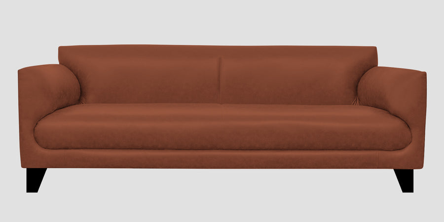 Convi Leatherette 3 Seater Sofa In Sandle Brown Colour - Febonic Living